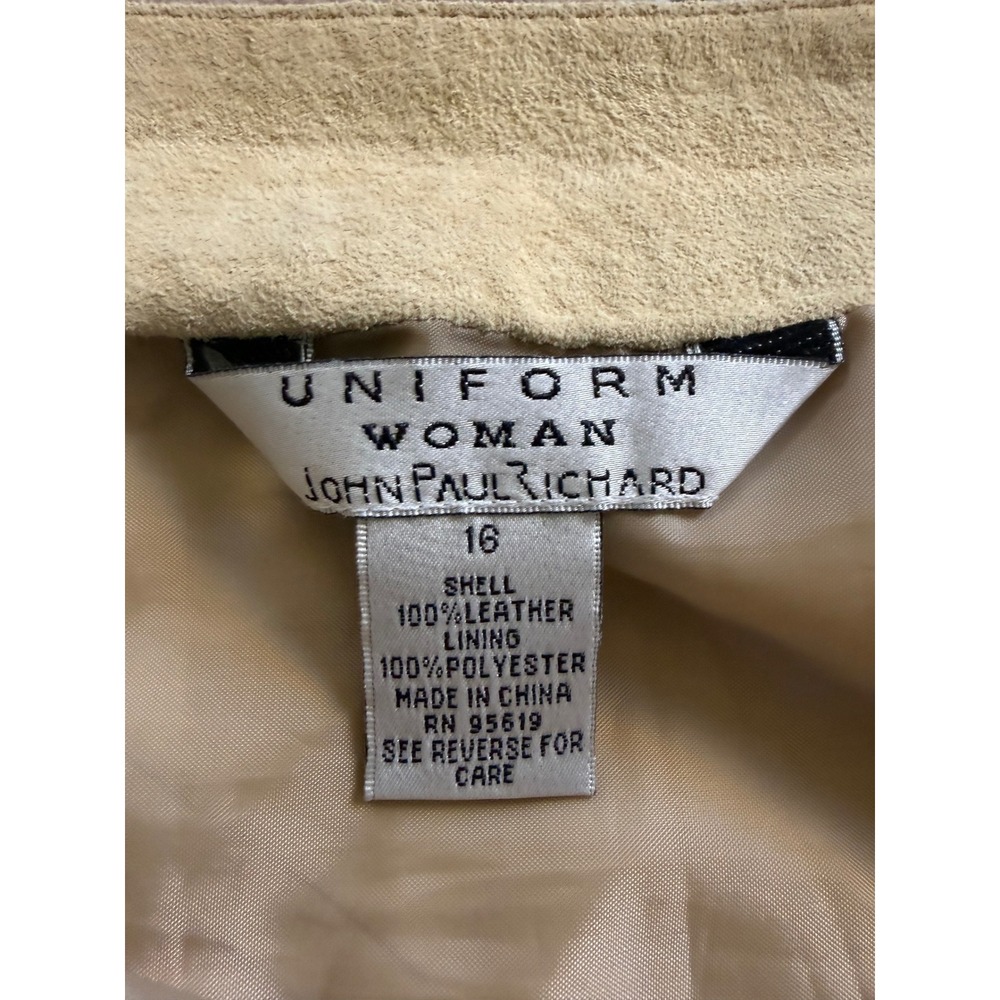 John Paul Richard Uniform Woman Vintage Suede Patchwork Diamond Midi Skirt 16 - Picture 5 of 10